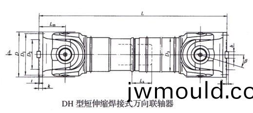 DH型短伸縮焊接式萬向聯軸器