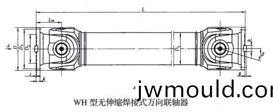 無伸縮焊接式萬向(xiang)聯(lián)(lian)軸器